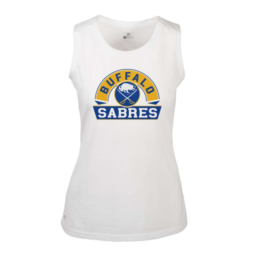 Buffalo Sabres Levelwear Women's Macy Banner Arch Tank Top For Sale