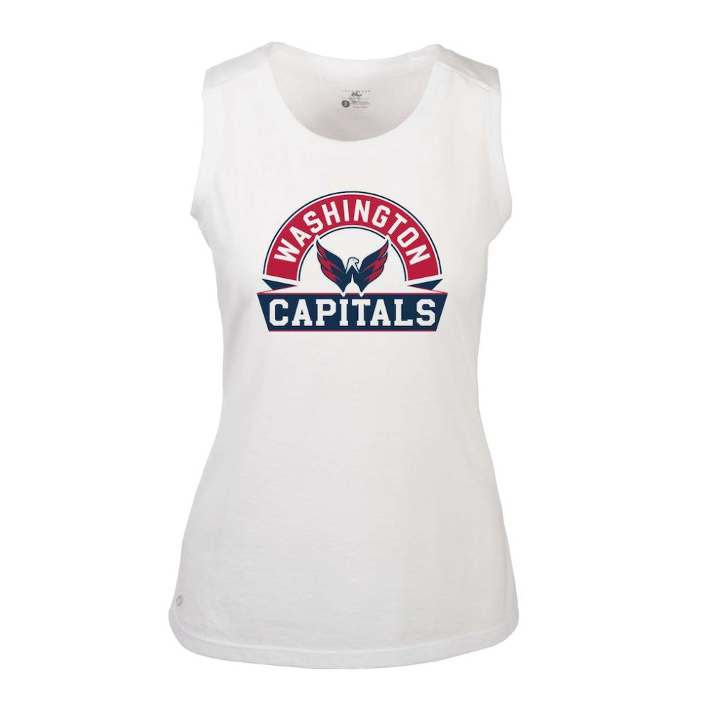 Washington Capitals Levelwear Women's Macy Banner Arch Tank Top For Sale