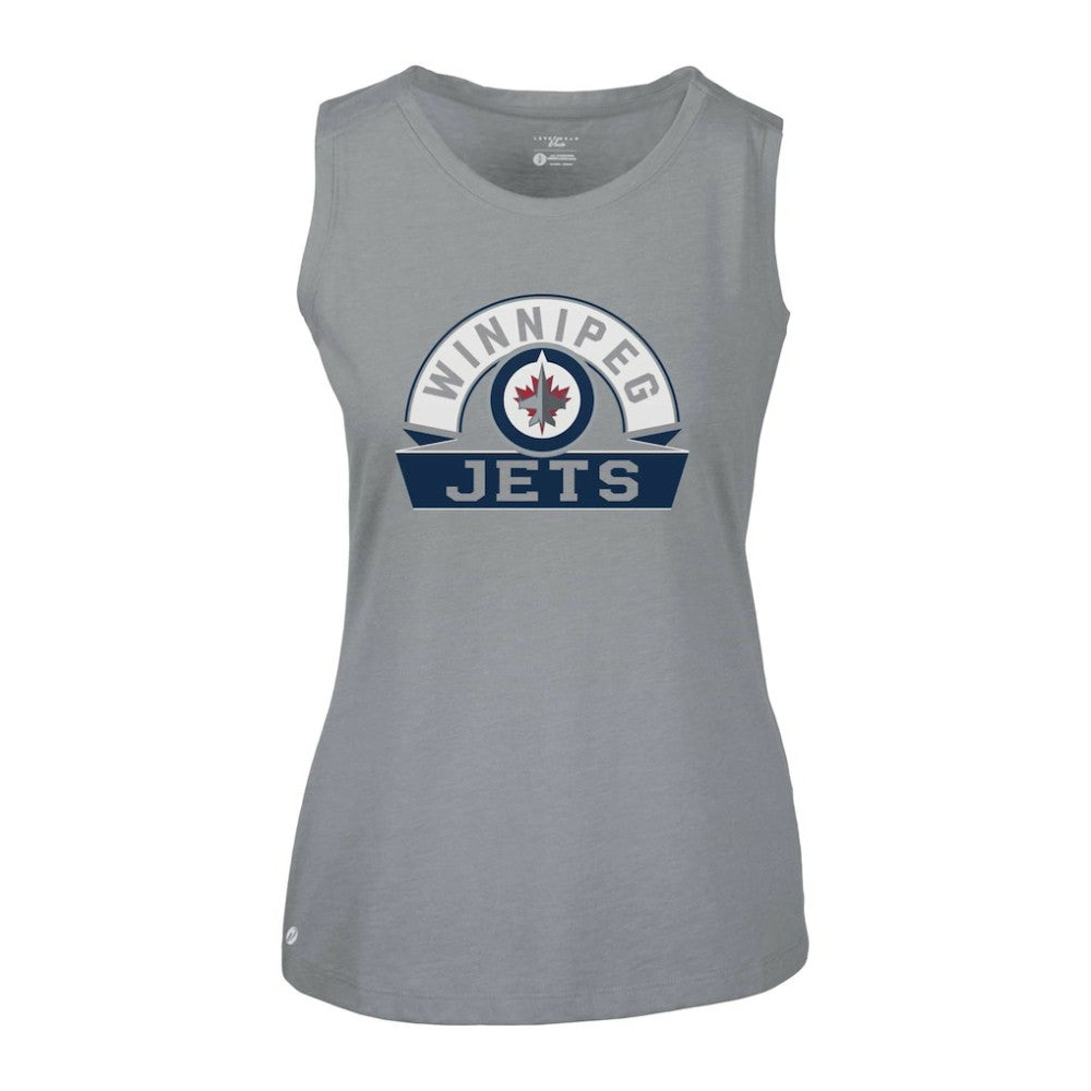 Winnipeg Jets Levelwear Women's Macy Banner Arch Tank Top Outlet