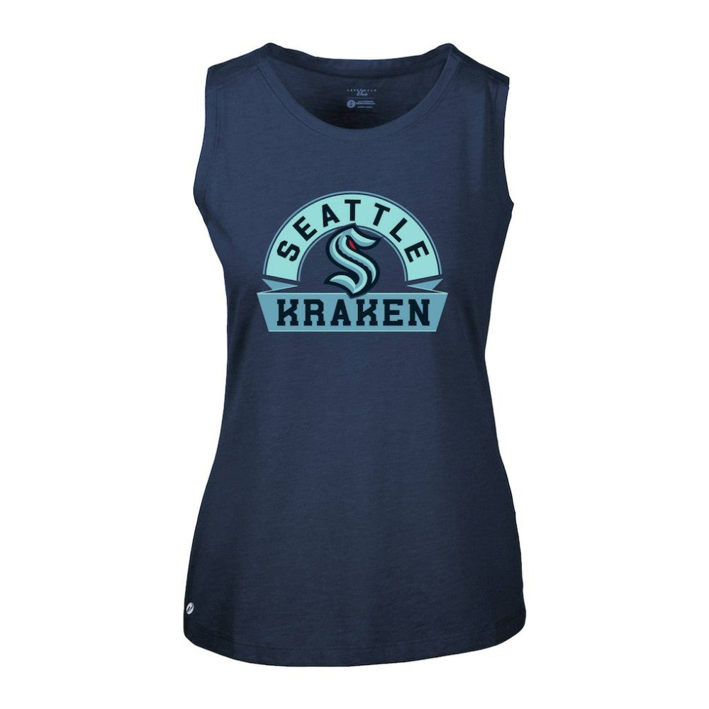 Seattle Kraken Levelwear Women's Macy Banner Arch Tank Top On Sale