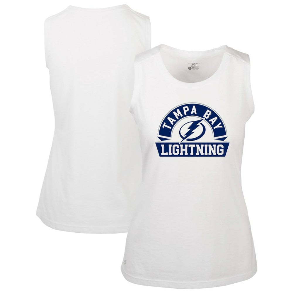 Tampa Bay Lightning Levelwear Women's Macy Banner Arch Tank Top Outlet