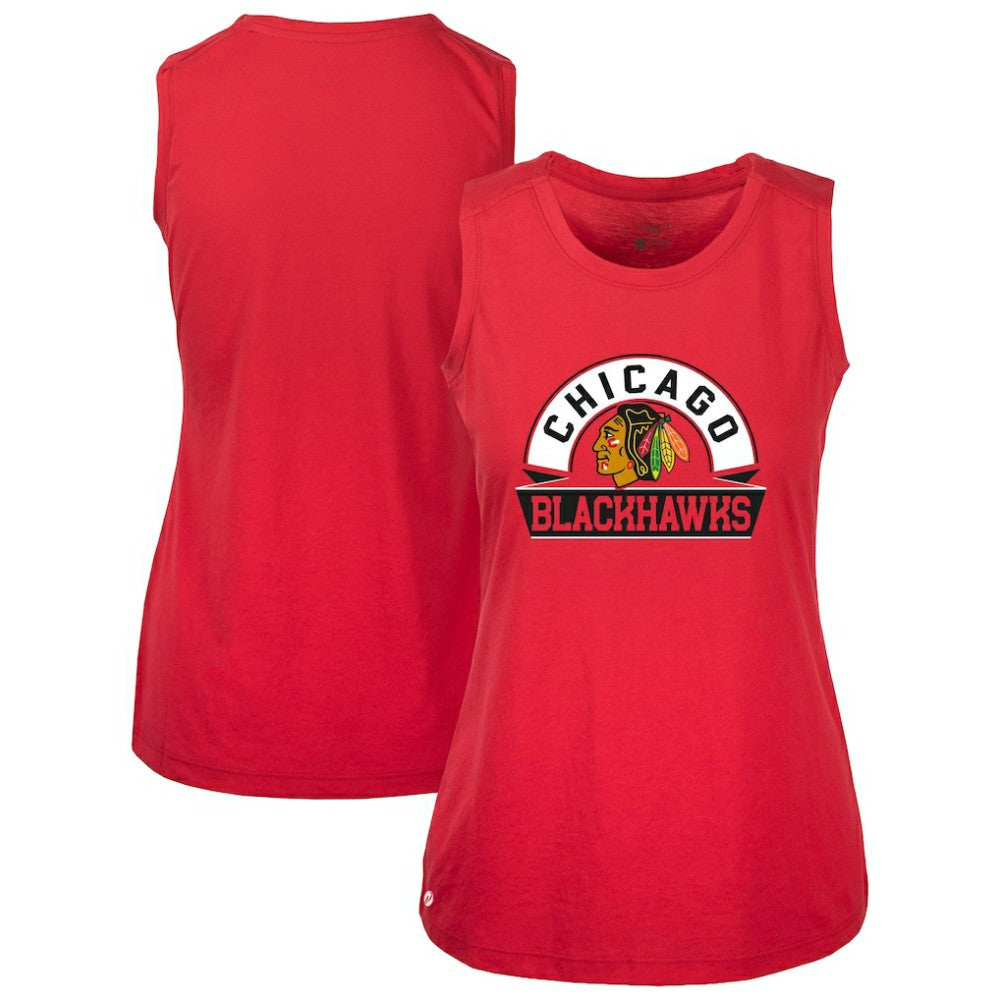 Chicago Blackhawks Levelwear Women's Macy Banner Arch Tank Top Discount