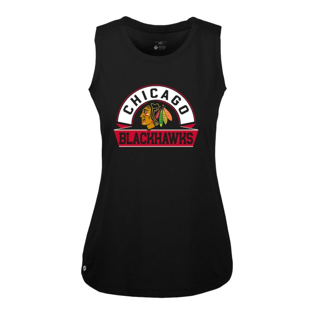 Chicago Blackhawks Levelwear Women's Macy Banner Arch Tank Top Online