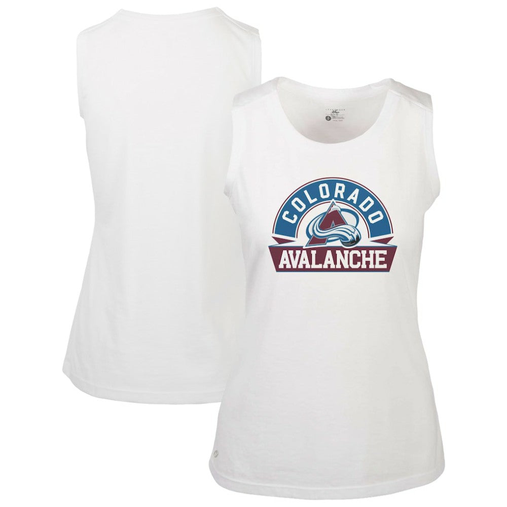 Colorado Avalanche Levelwear Women's Macy Banner Arch Tank Top On Sale