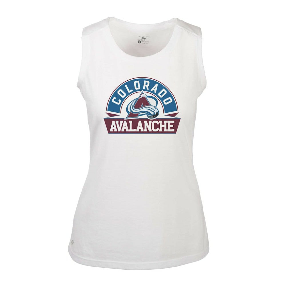 Colorado Avalanche Levelwear Women's Macy Banner Arch Tank Top On Sale