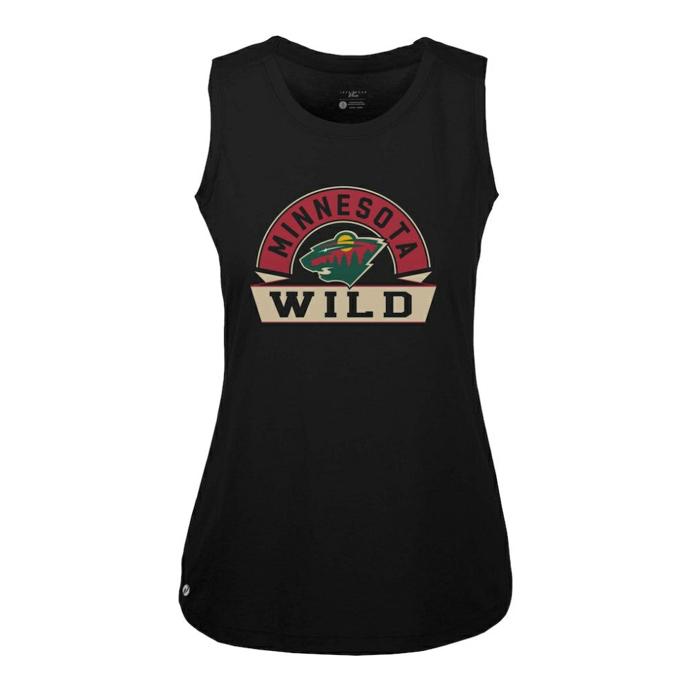 Minnesota Wild Levelwear Women's Macy Banner Arch Tank Top On Sale