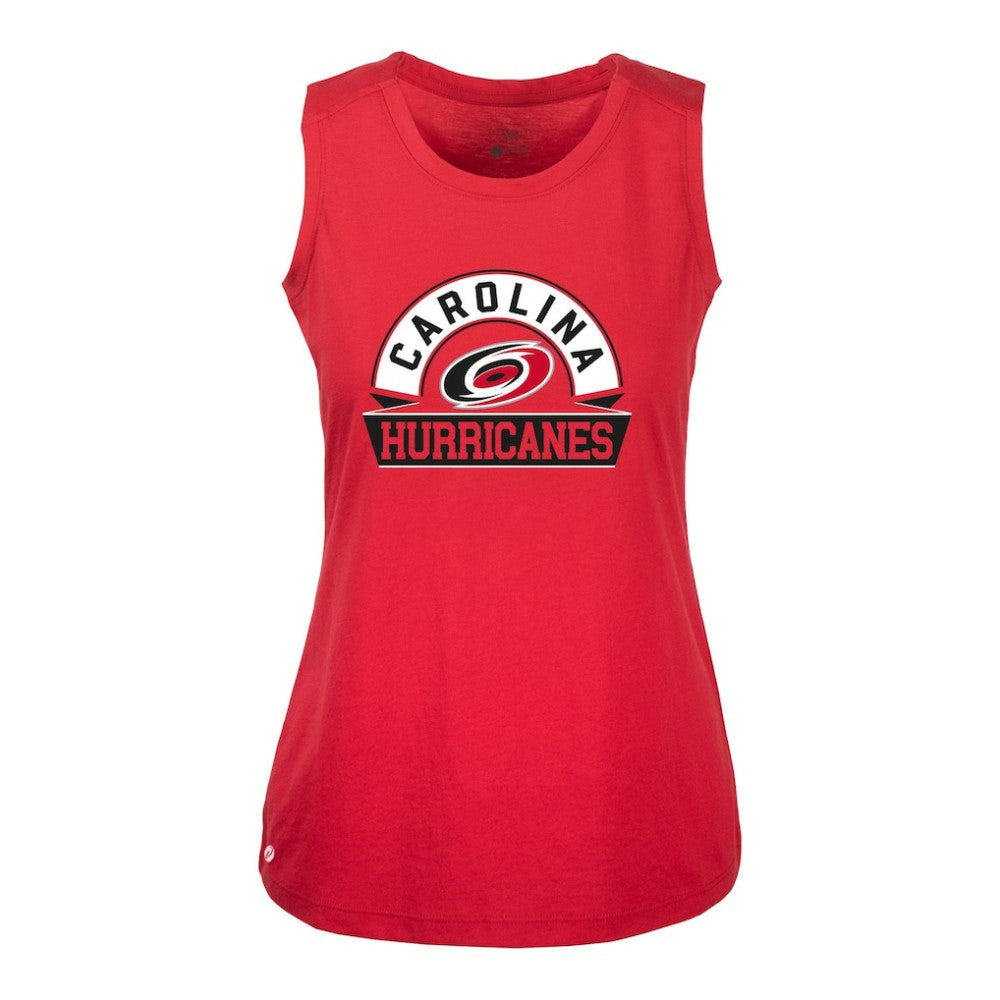 Carolina Hurricanes Levelwear Women's Macy Banner Arch Tank Top Outlet