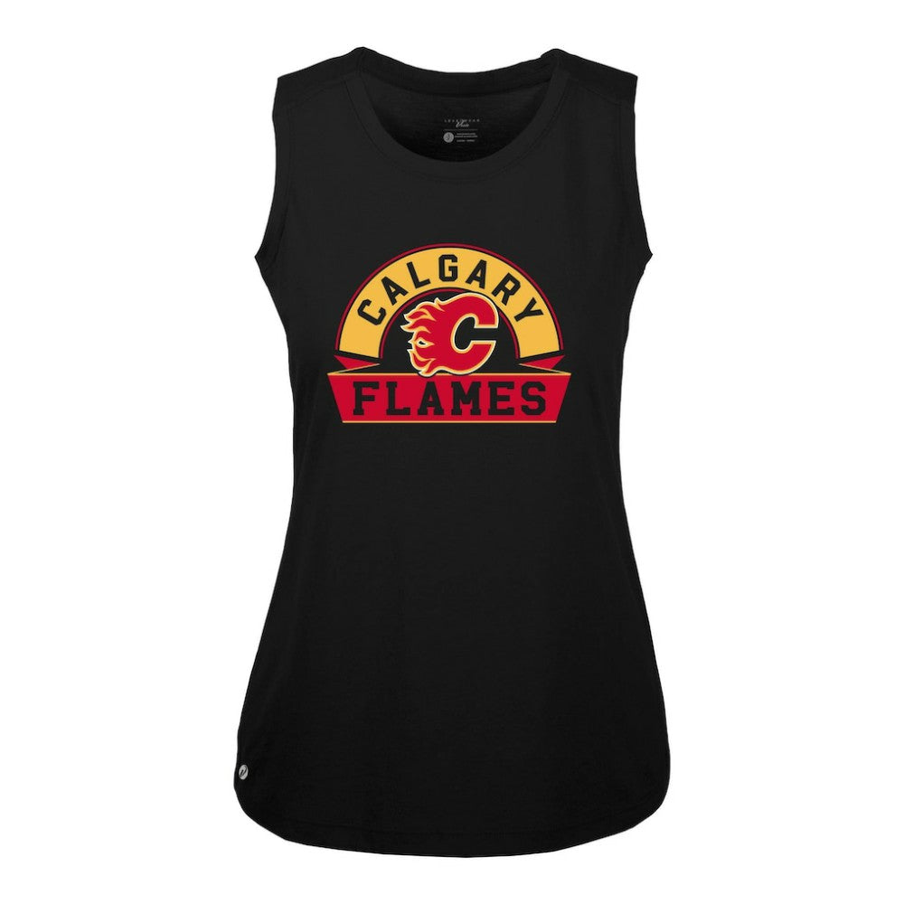 Calgary Flames Levelwear Women's Macy Banner Arch Tank Top Discount