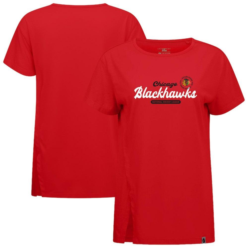 Chicago Blackhawks Levelwear Women's Influx Monument T-Shirt Discount