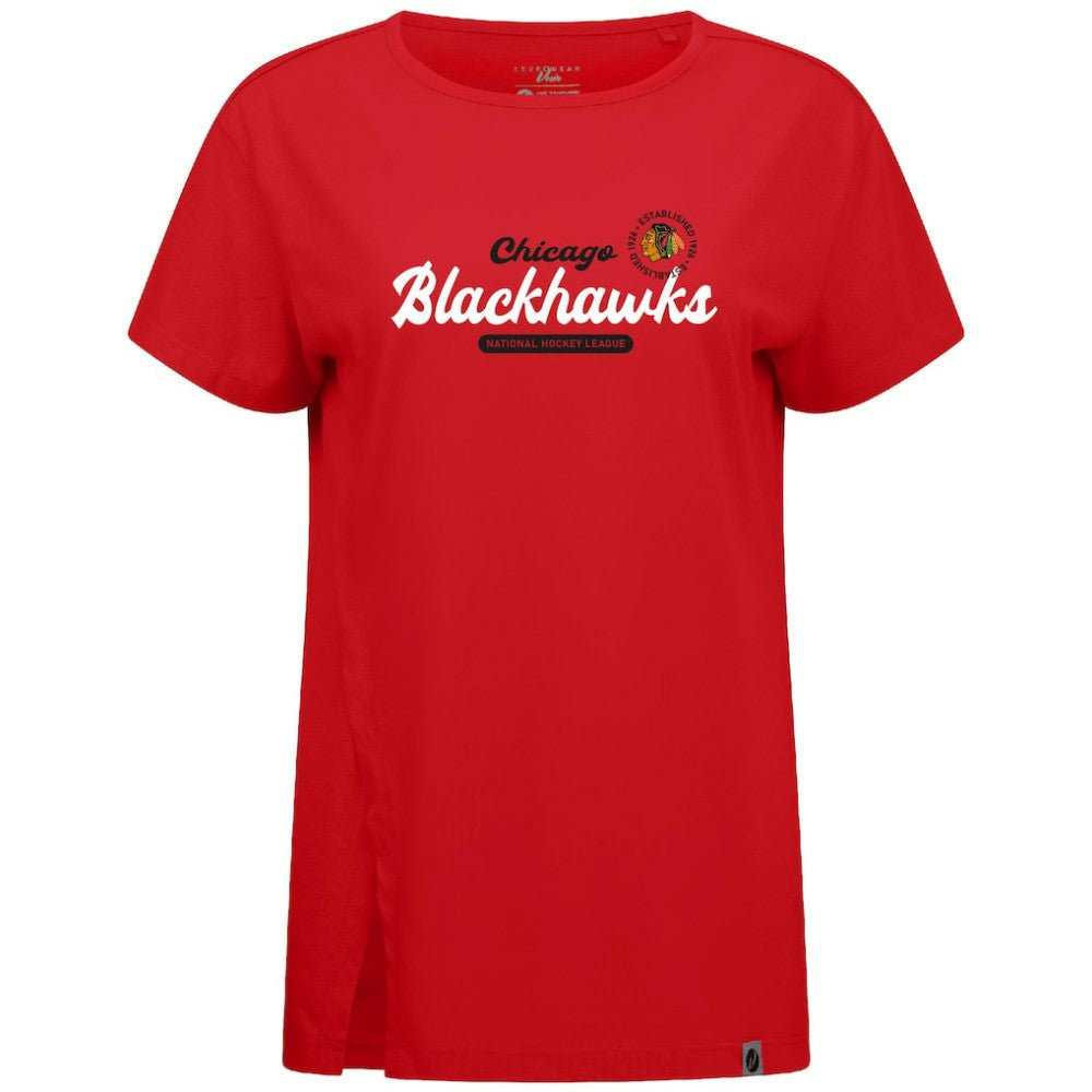 Chicago Blackhawks Levelwear Women's Influx Monument T-Shirt Discount