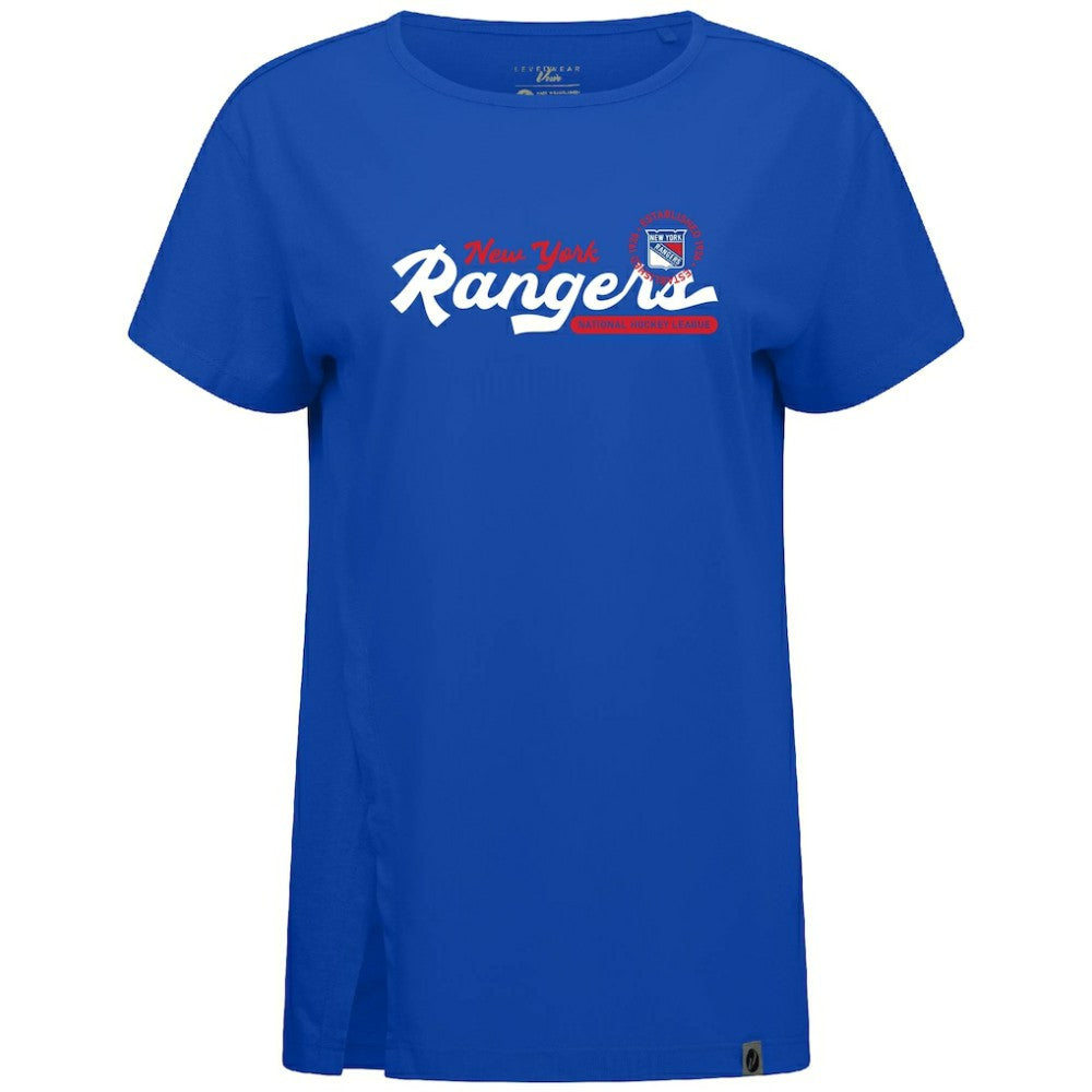 New York Rangers Levelwear Women's Influx Monument T-Shirt For Sale
