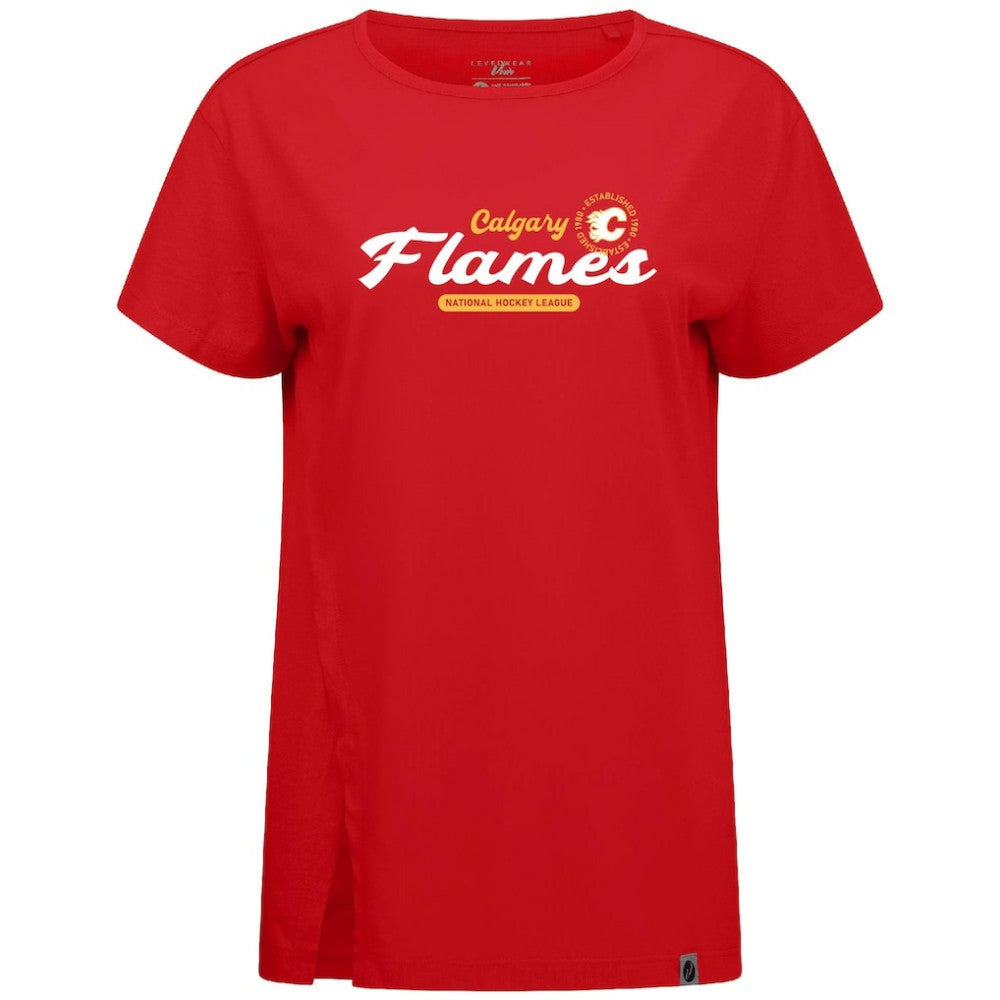 Calgary Flames Levelwear Women's Influx Monument T-Shirt For Sale
