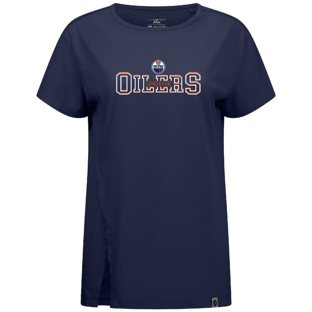 Edmonton Oilers Levelwear Women's Influx Journey T-Shirt Discount