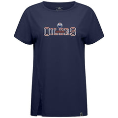 Edmonton Oilers Levelwear Women's Influx Journey T-Shirt Discount