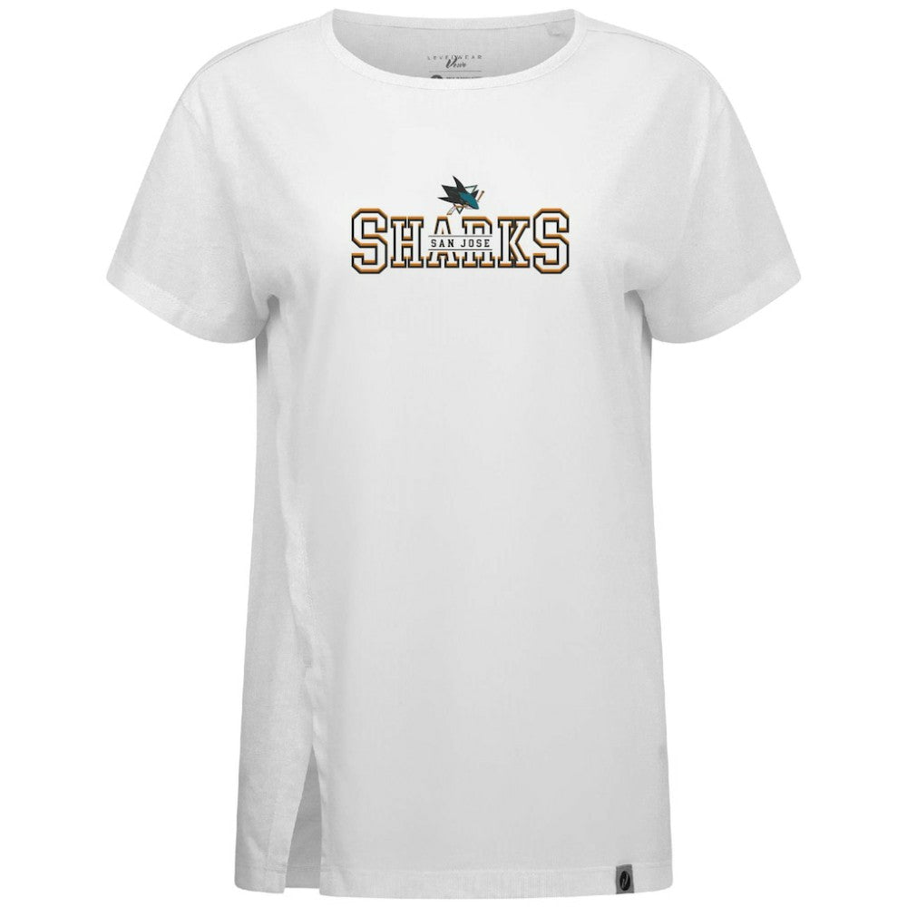 San Jose Sharks Levelwear Women's Influx Journey T-Shirt On Sale