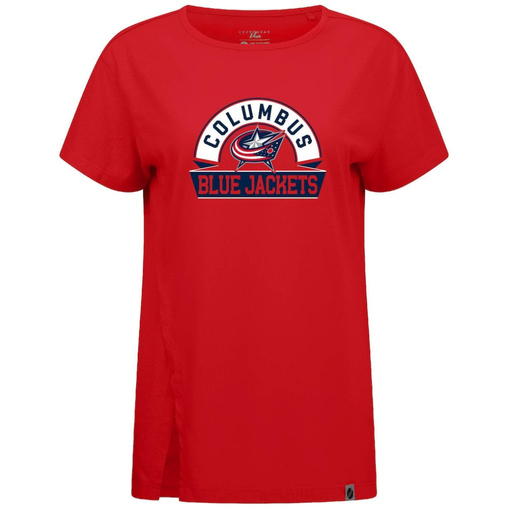 Columbus Blue Jackets Levelwear Women's Influx Banner Arch T-Shirt Discount