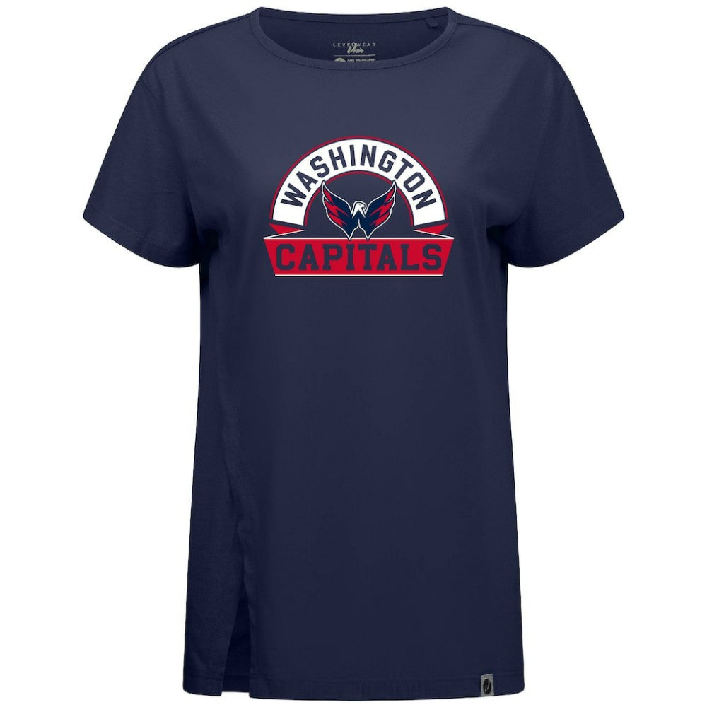 Washington Capitals Levelwear Women's Influx Banner Arch T-Shirt On Sale