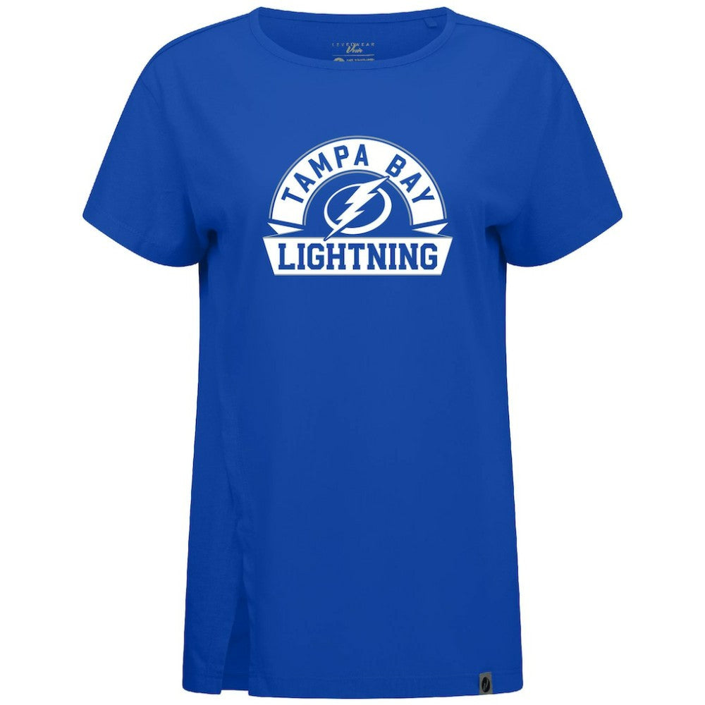 Tampa Bay Lightning Levelwear Women's Influx Banner Arch T-Shirt On Sale
