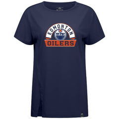 Edmonton Oilers Levelwear Women's Influx Banner Arch T-Shirt Sale