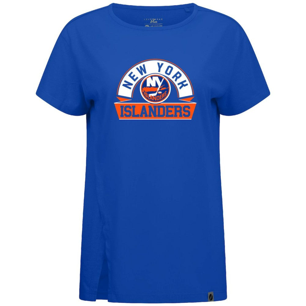 New York Islanders Levelwear Women's Influx Banner Arch T-Shirt Sale