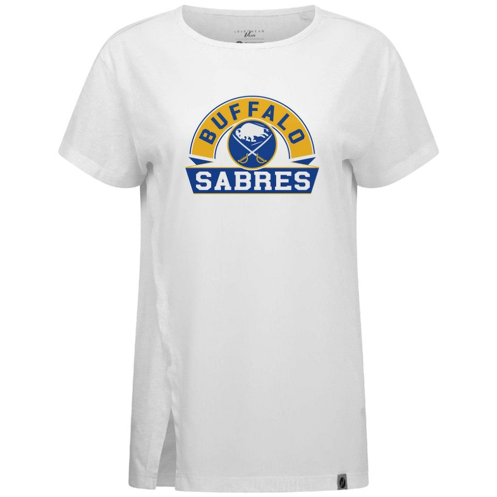 Buffalo Sabres Levelwear Women's Influx Banner Arch T-Shirt Sale