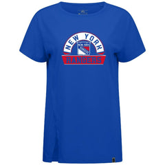 New York Rangers Levelwear Women's Influx Banner Arch T-Shirt On Sale