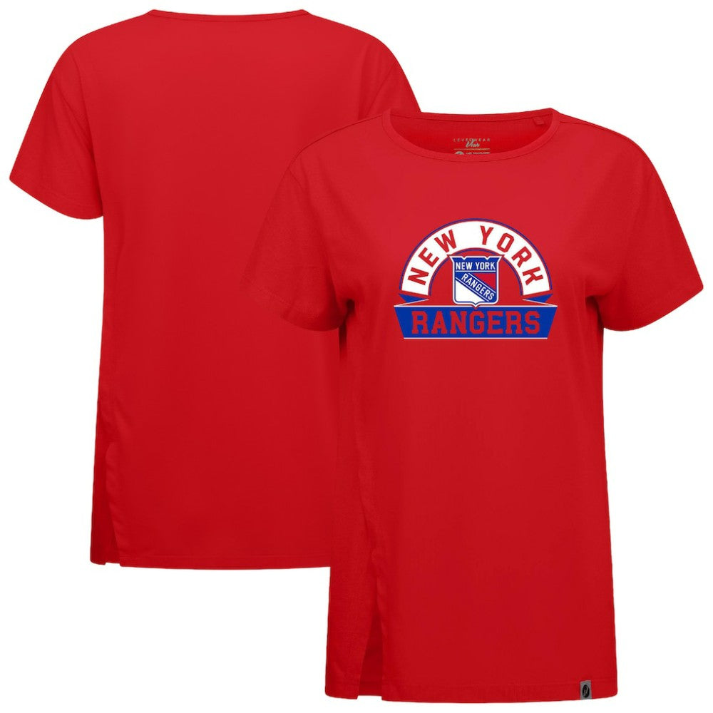 New York Rangers Levelwear Women's Influx Banner Arch T-Shirt Discount
