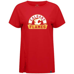 Calgary Flames Levelwear Women's Influx Banner Arch T-Shirt Outlet