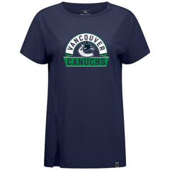 Vancouver Canucks Levelwear Women's Influx Banner Arch T-Shirt For Sale