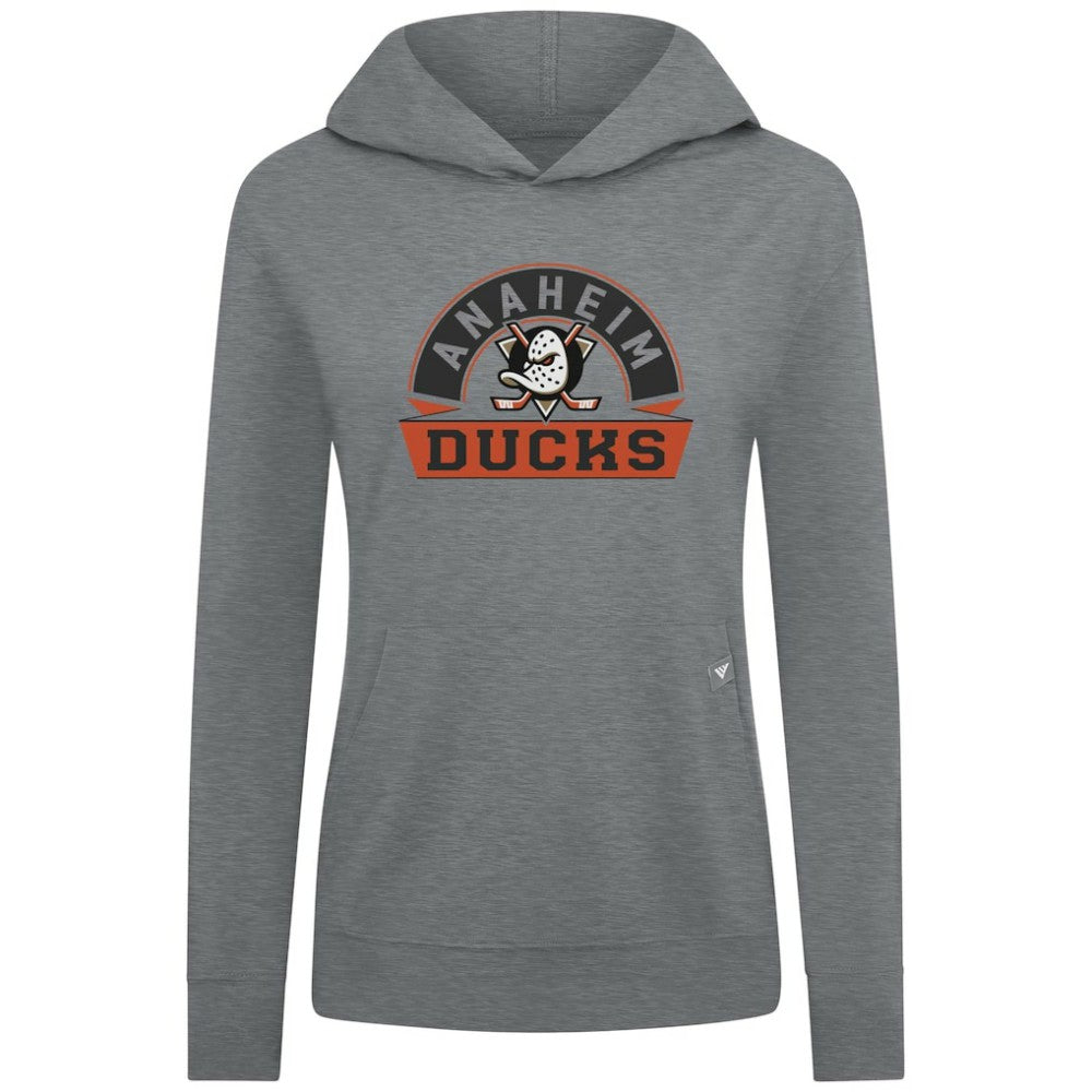 Anaheim Ducks Levelwear Women's Relay Banner Arch Pullover Hoodie Outlet