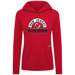 New Jersey Devils Levelwear Women's Relay Banner Arch Pullover Hoodie On Sale
