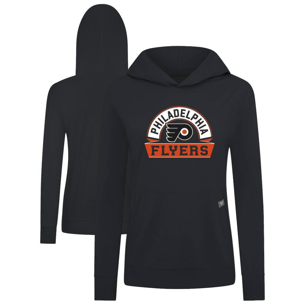 Philadelphia Flyers Levelwear Women's Relay Banner Arch Pullover Hoodie On Sale