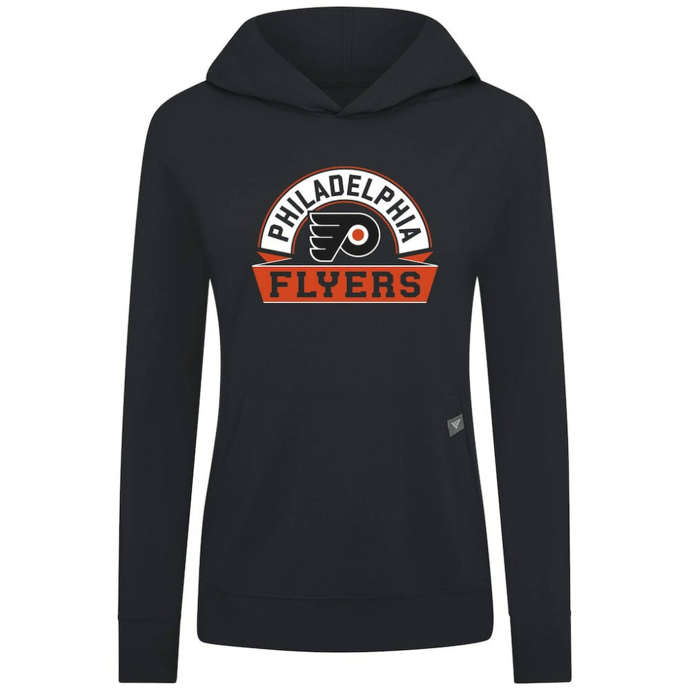 Philadelphia Flyers Levelwear Women's Relay Banner Arch Pullover Hoodie On Sale