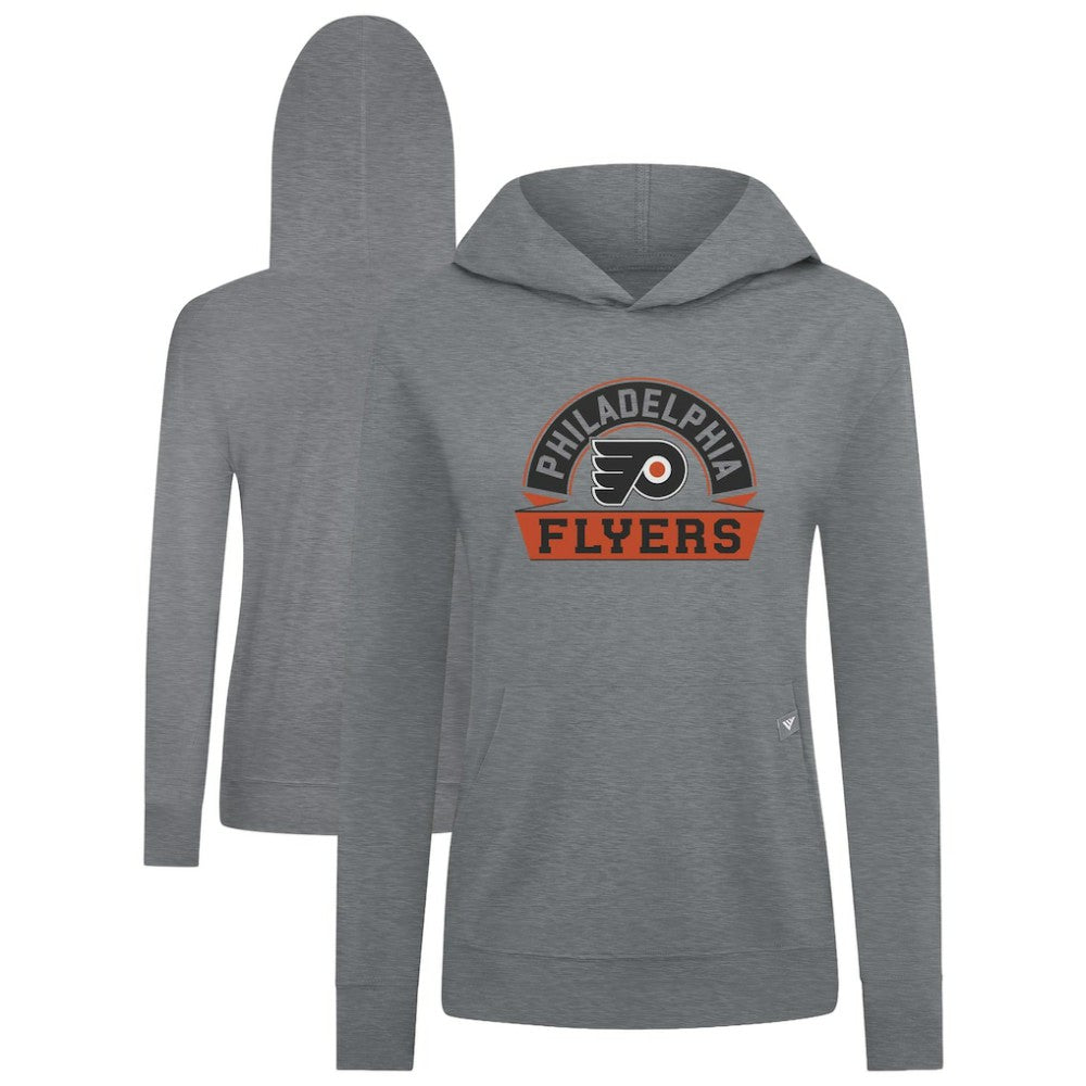 Philadelphia Flyers Levelwear Women's Relay Banner Arch Pullover Hoodie On Sale