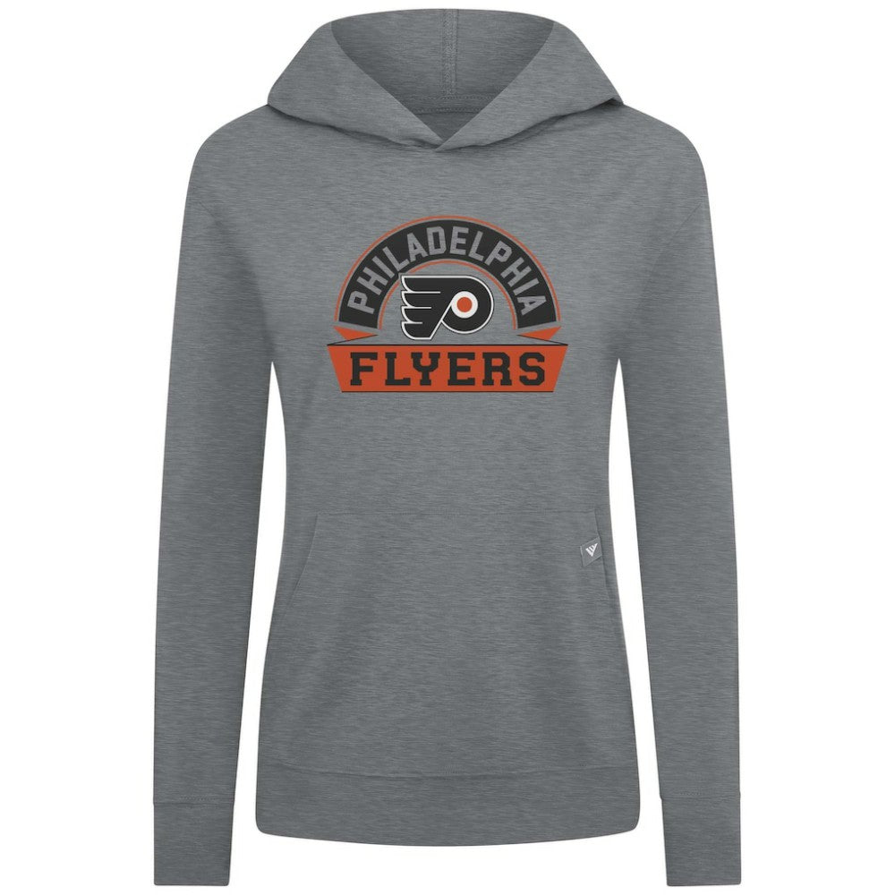 Philadelphia Flyers Levelwear Women's Relay Banner Arch Pullover Hoodie On Sale