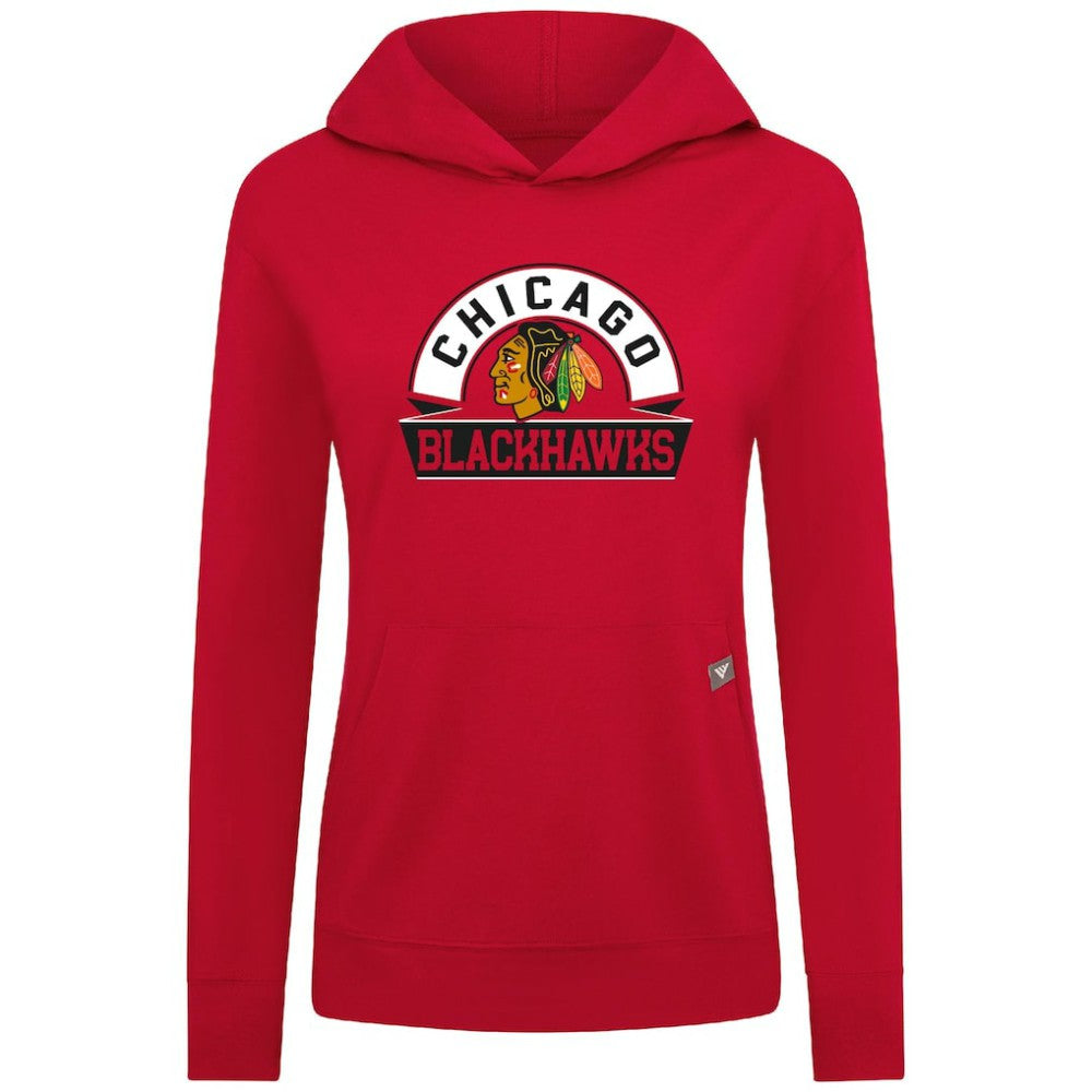 Chicago Blackhawks Levelwear Women's Relay Banner Arch Pullover Hoodie Discount