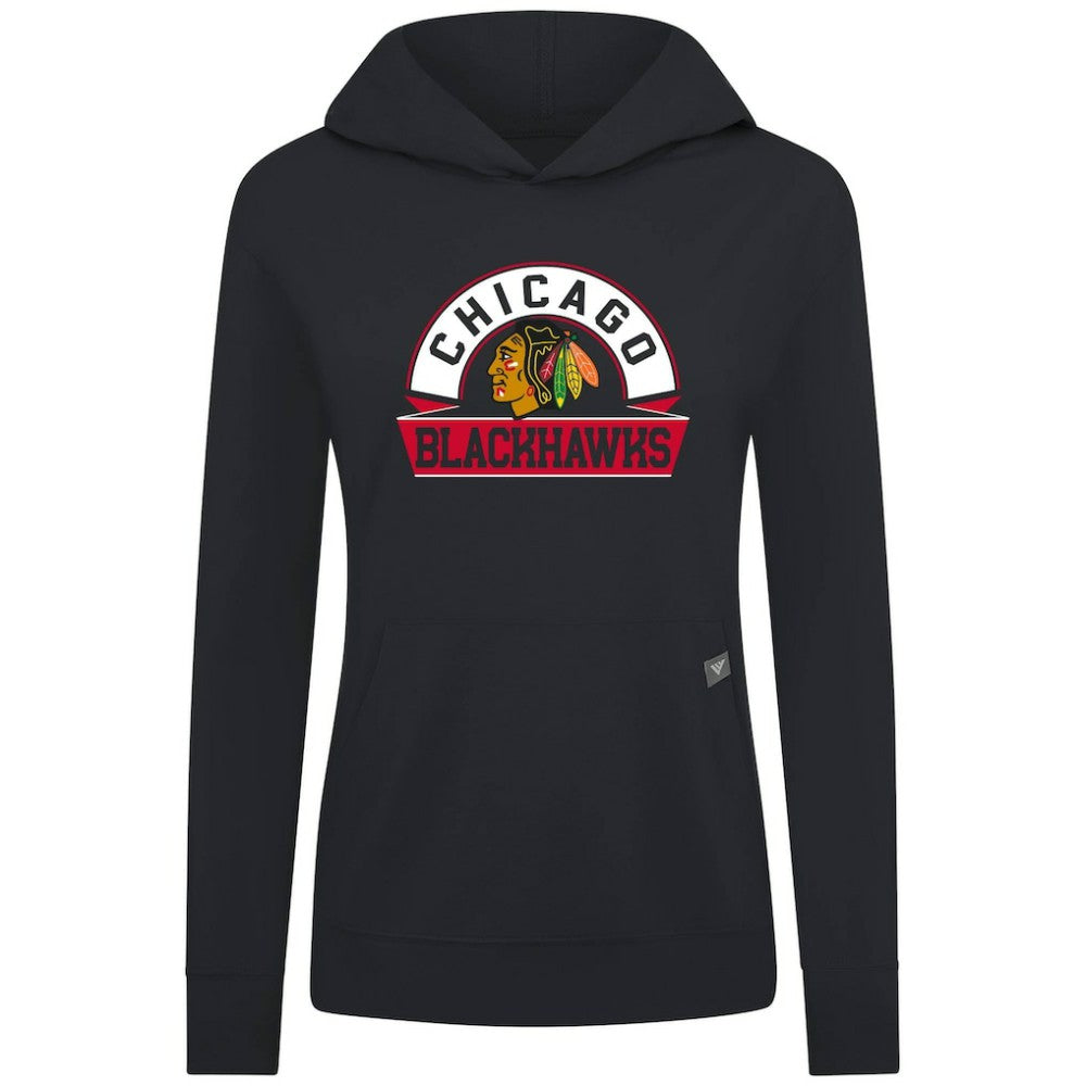 Chicago Blackhawks Levelwear Women's Relay Banner Arch Pullover Hoodie Discount
