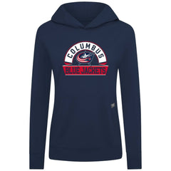 Columbus Blue Jackets Levelwear Women's Relay Banner Arch Pullover Hoodie Outlet