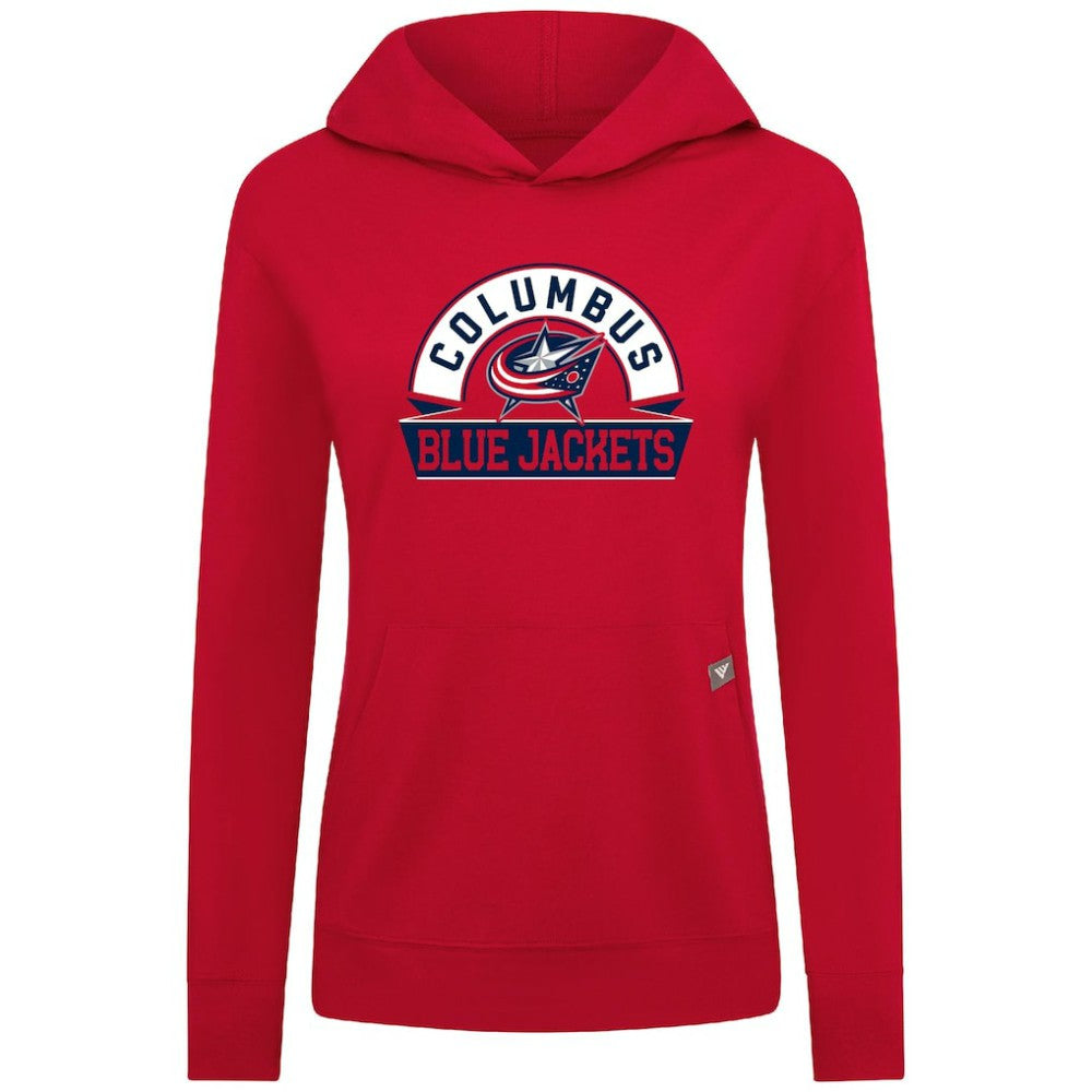 Columbus Blue Jackets Levelwear Women's Relay Banner Arch Pullover Hoodie Discount