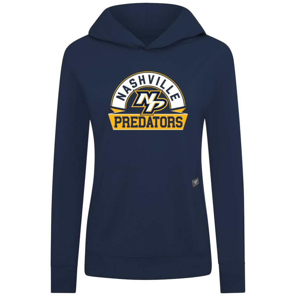Nashville Predators Levelwear Women's Relay Banner Arch Pullover Hoodie Sale