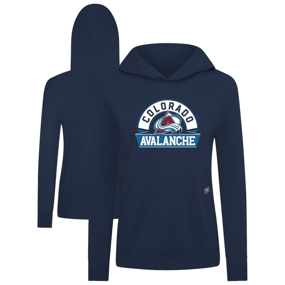 Colorado Avalanche Levelwear Women's Relay Banner Arch Pullover Hoodie For Sale