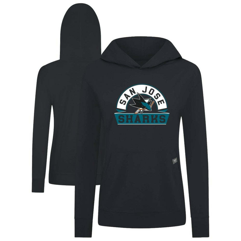 San Jose Sharks Levelwear Women's Relay Banner Arch Pullover Hoodie For Sale