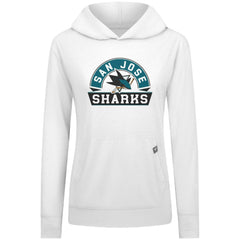 San Jose Sharks Levelwear Women's Relay Banner Arch Pullover Hoodie Outlet