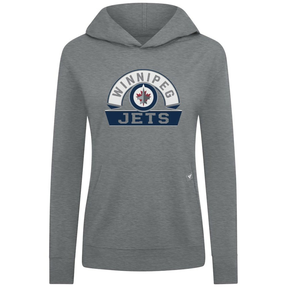 Winnipeg Jets Levelwear Women's Relay Banner Arch Pullover Hoodie Outlet
