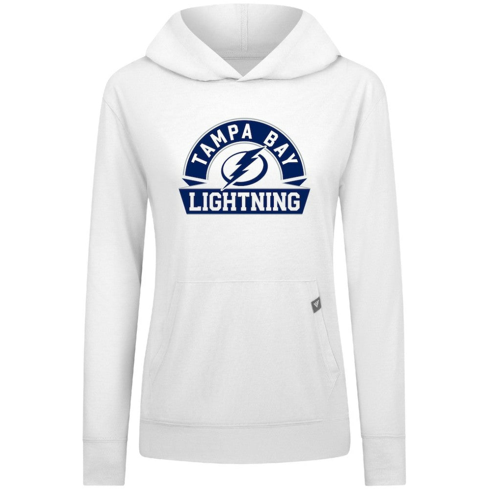 Tampa Bay Lightning Levelwear Women's Relay Banner Arch Pullover Hoodie For Sale