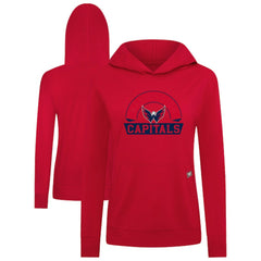 Washington Capitals Levelwear Women's Relay Banner Arch Pullover Hoodie On Sale