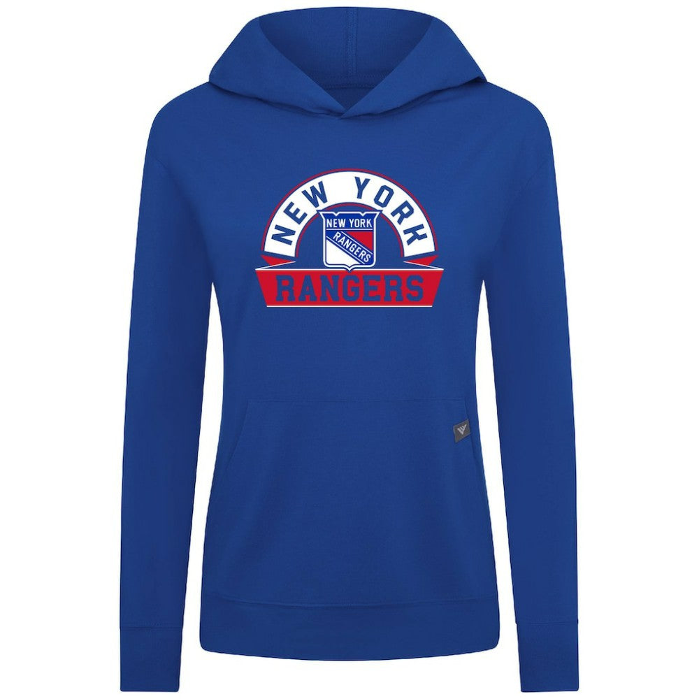 New York Rangers Levelwear Women's Relay Banner Arch Pullover Hoodie Sale