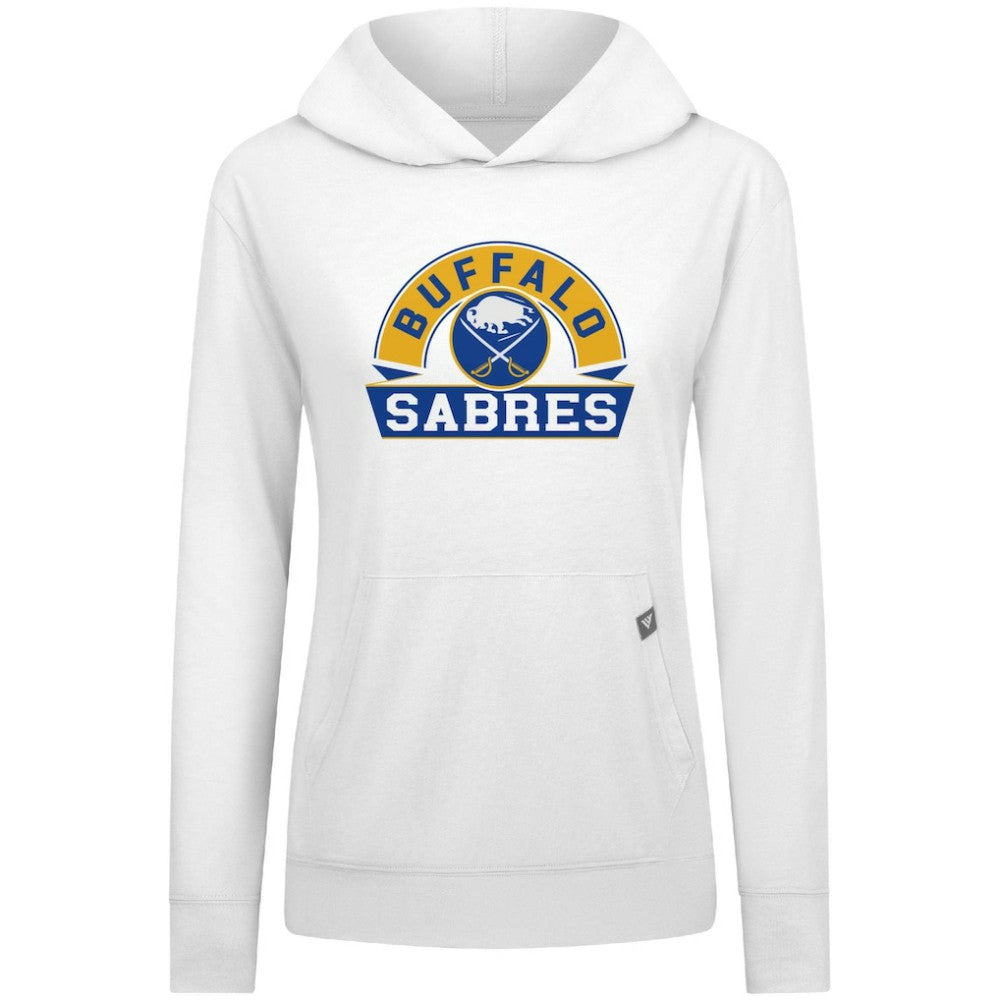 Buffalo Sabres Levelwear Women's Relay Banner Arch Pullover Hoodie On Sale