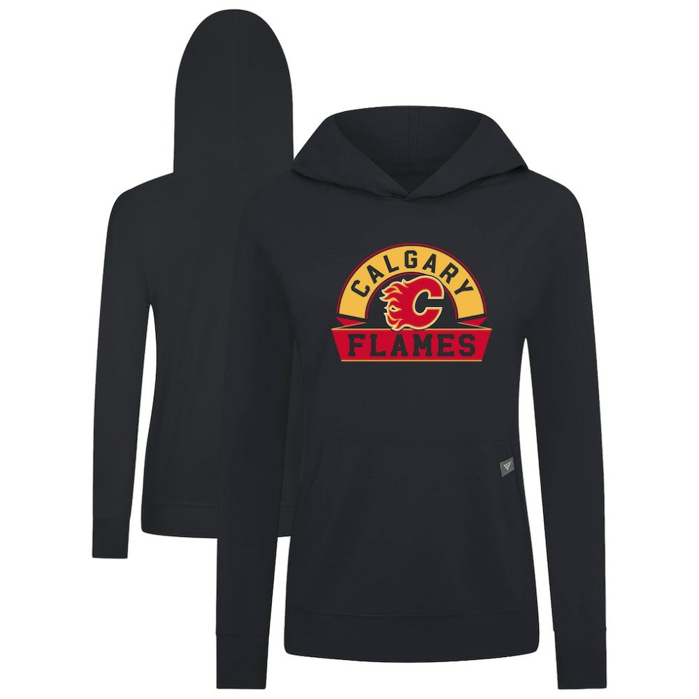 Calgary Flames Levelwear Women's Relay Banner Arch Pullover Hoodie Discount
