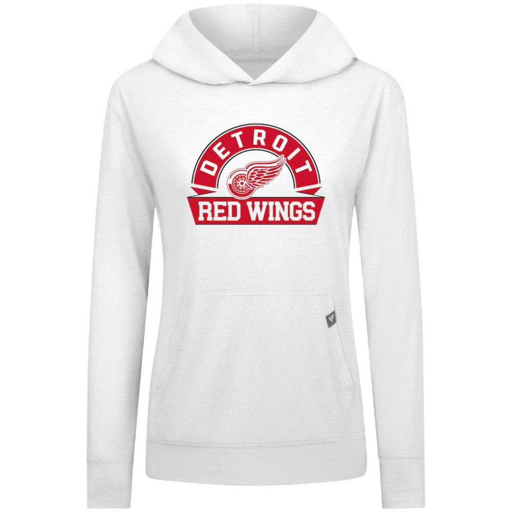 Detroit Red Wings Levelwear Women's Relay Banner Arch Pullover Hoodie Outlet